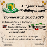 Frühlingsbesen Gruibinger Bier