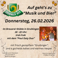 Musik und Bier Gruibinger Bier