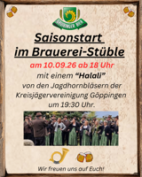 Saisonstart im Brauerei-Stüble in Gruibingen!