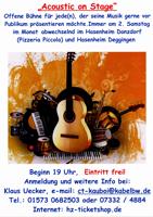 Acoustic on stage 